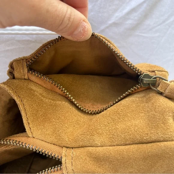 Free People Hudson sling bag.  Tan Suede Belt Bag - Picture 9 of 10